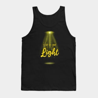 Keep In Your Light - Yellow White Tank Top
